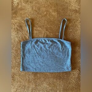 Gray Crop Top